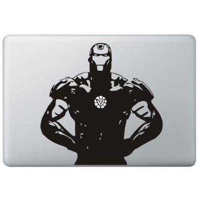 Iron Man (5) MacBook Sticker Zwarte Stickers